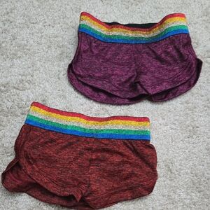 Rainbow Waistband Shorts Set